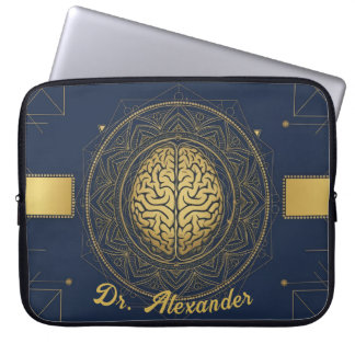 Funda Para Portátil Elegant Neurology Gold Brain Anatomy | Professiona