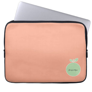Funda para portátil Elegant Peach con nombre
