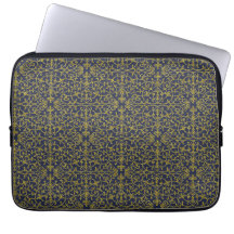 Elegante azul y filigrana dorada