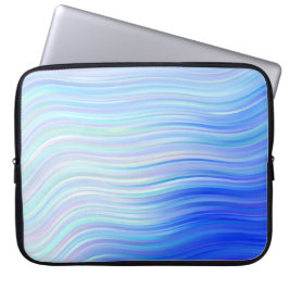 Funda Para Portátil Elegante Blue Abstract Waves Portátil Sleeve
