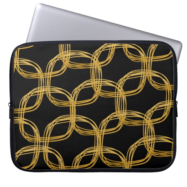 Funda para portátil elegante con círculo de garaba (Frente)