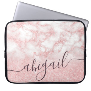 Funda Para Portátil Elegante degradado de bonito rosa de purpurina dor