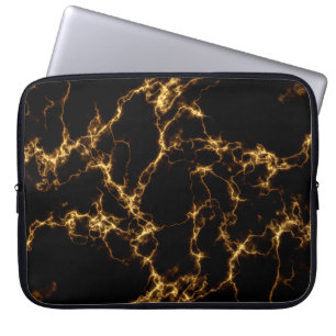 Funda Para Portátil Elegante estilo de mármol3 - Oro negro