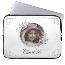 Elegante foto de marco de imagen de flor redonda