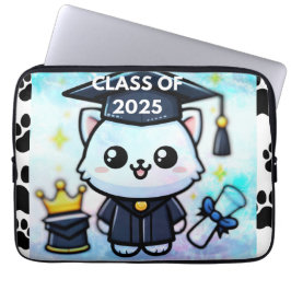 Funda Para Portátil Elegante Graduación Kitty