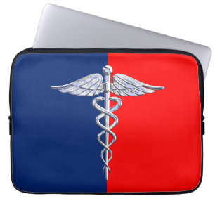 Funda Para Portátil Elegante Liga de Símbolos Médicos Caduceos