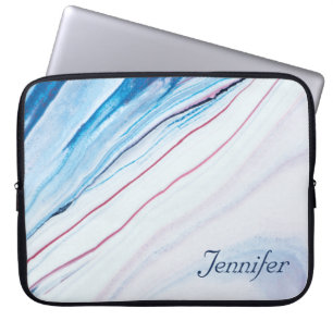 Funda Para Portátil Elegante MÁRMOL DE PURPLE AZUL PINK PERSONALIZADO