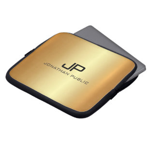 Funda Para Portátil Elegante Moderno Lujoso Oro Profesional