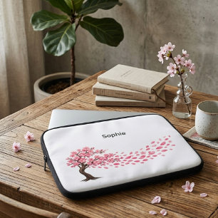 Funda Para Portátil elegante nombre de disfraz de flor de cerezo