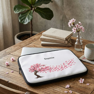 Funda Para Portátil elegante nombre de disfraz de flor de cerezo