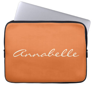 Funda Para Portátil Elegante nombre personalizado con letra manuscrita