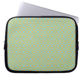 Funda Para Portátil Elegante patrón de diamantes azul oro