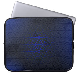 Funda Para Portátil Elegante patrón triángulo negro-azul para portatil