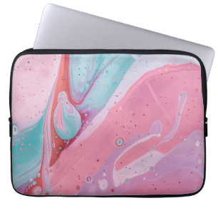 Funda Para Portátil Elegante Portátil de Mármol Rosa Oro y Blanco Cuar