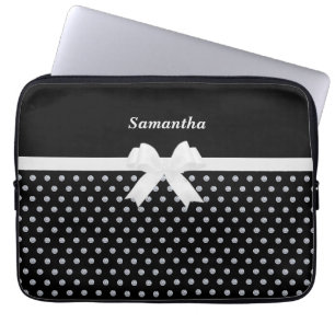 Funda Para Portátil Elegante portátil negro y gris plata con diamantes