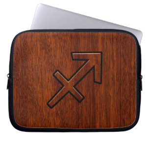 Funda Para Portátil Elegante Rótulo Sagittarius Zodiac en decoración d