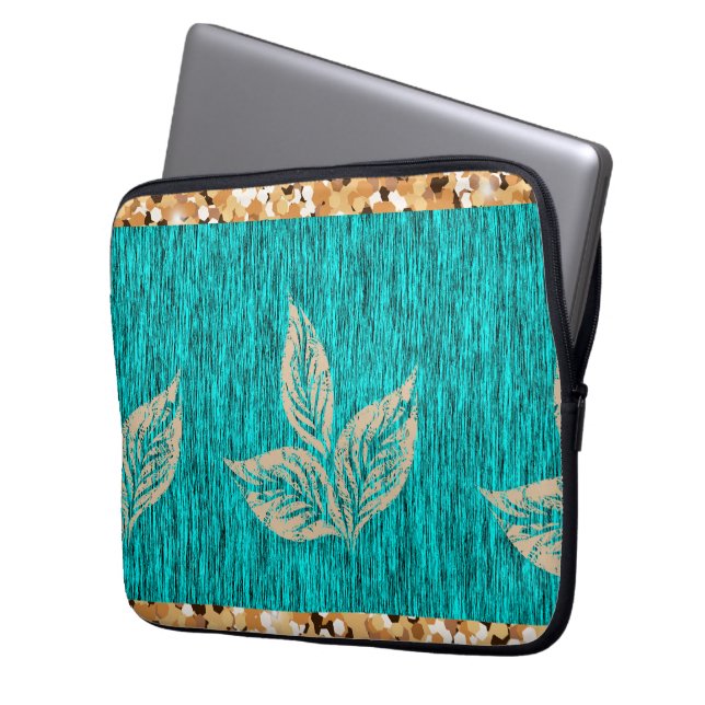 Funda Para Portátil Elegante Teal de Moda (Anverso izquierdo)