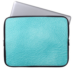 Funda Para Portátil Elegante textura de cuero turquesa