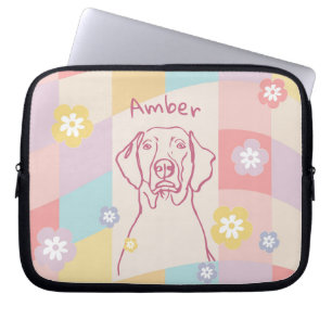 Funda Para Portátil Elegante Weimaraner Perro simple de color