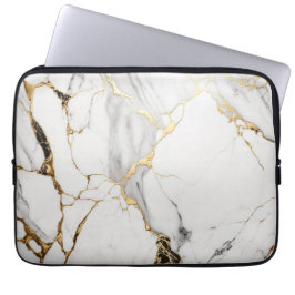 Funda Para Portátil Elegante y abstracto de piedra de mármol dorado ne