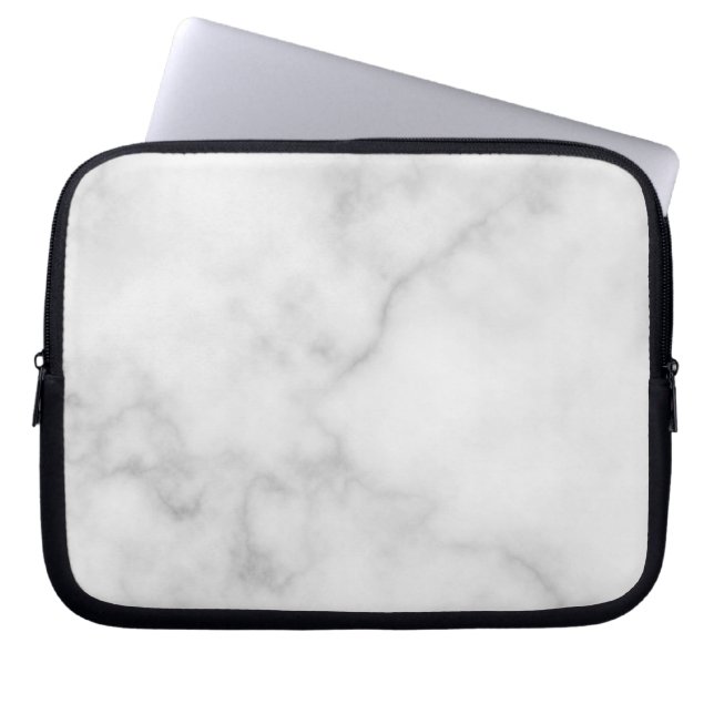 Funda Para Portátil Elegante y elegante patrón de mármol blanco (Frente)