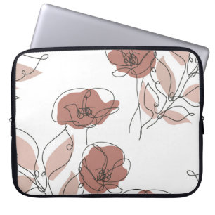 Funda Para Portátil Elegantes Flores De Adormidera Patrón Sin Maravill
