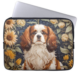 Funda Para Portátil Elegantes girasoles Cavalier King Charles Spaniel
