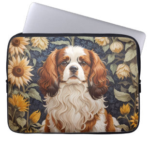 Funda Para Portátil Elegantes girasoles Cavalier King Charles Spaniel