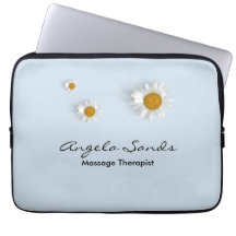 Elegantes margaritas blancas azules