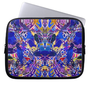 Funda Para Portátil Elementos abstractos azules lindos