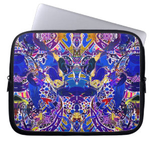 Funda Para Portátil Elementos abstractos de color azul puro lanzar alm