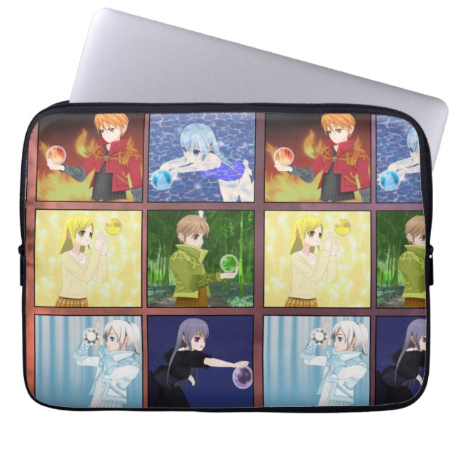 Funda Para Portátil Elementos de estilo animado (Frente)