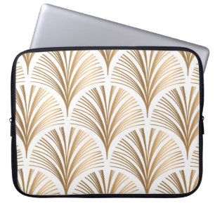 Funda Para Portátil Elementos dorados sobre fondo blanco. Colirio vint