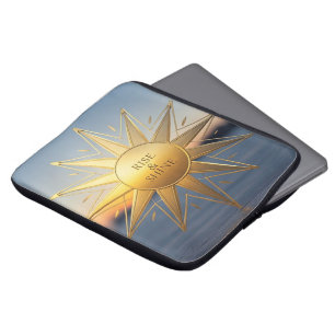 Funda Para Portátil Elevar y brillar la estrella dorada geométrica ele