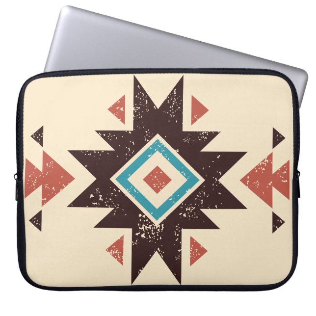 Funda Para Portátil Emblema de diamante boho (Frente)