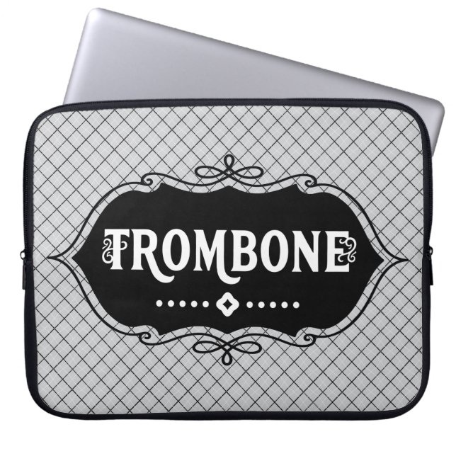 Funda Para Portátil Emblema trombónico (Frente)