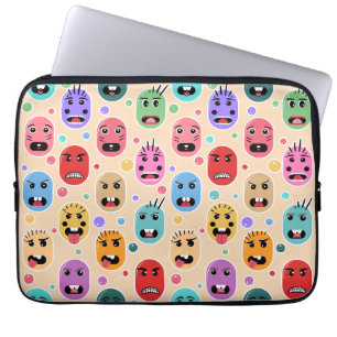 Funda Para Portátil Emociones caras coloridas