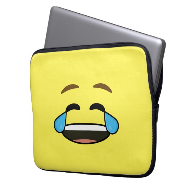 Funda Para Portátil Emoji de risa (Anverso izquierdo)