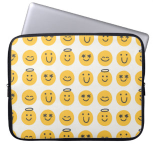 Funda Para Portátil Emoji libre feliz a mano sin problemas. Positivo e