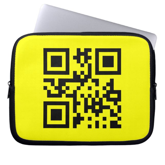 Funda Para Portátil emoji sonriente de cara feliz - código QR (Frente)