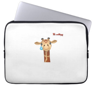 Funda Para Portátil emoji triste llorando cara de jirafa