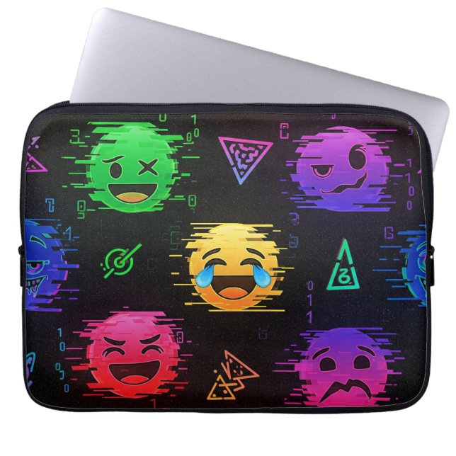 Funda Para Portátil Emojis ácidas de Natasha Us (Frente)