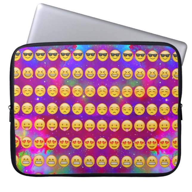 Funda Para Portátil Emojis de la galaxia (Frente)