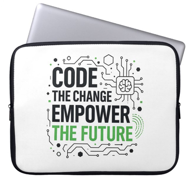 Funda Para Portátil Empoderar Future Sleeve | Código de Cambio Neopren (Frente)