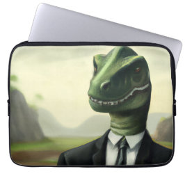 Funda Para Portátil Empresario de dinosaurios prehistóricos, generada 