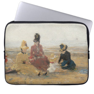 Funda Para Portátil En la playa Trouville 1887 de Eugene Boudin 