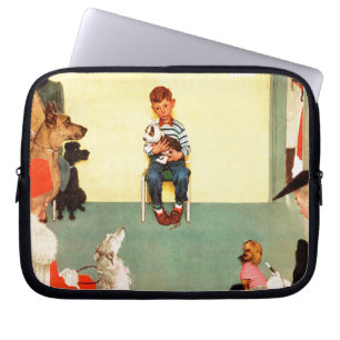 Funda Para Portátil En los veterinarios de Norman Rockwell