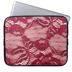 Funda Para Portátil Encaje rojo: tela de jacquard elástica.