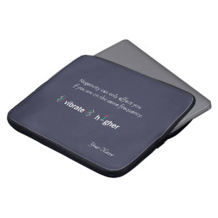 Funda Para Portátil Energía positiva nombre personalizado azul inspira