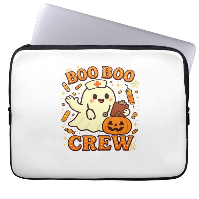 Funda Para Portátil Enfermera de Boo Boo Enfermera divertida fantasma  (Frente)